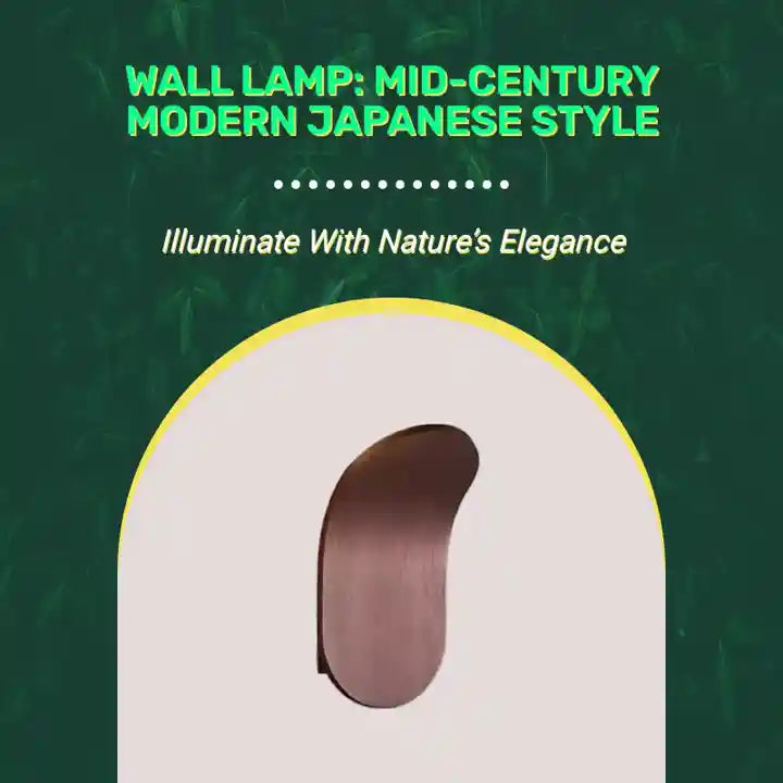 Wall Lamp: Mid-Century Modern Japanese Style in a minimalist leaf-inspired design.