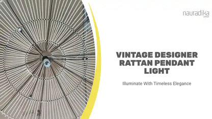 Vintage Designer Rattan Pendant Light by@Outfy