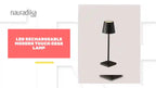 LED Rechargeable Modern Touch Desk Lamp showcasing a stylish and sleek design perfect for any decor.