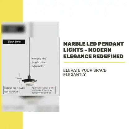 Marble LED Pendant Lights &ndash; Modern Elegance Redefined by@Outfy