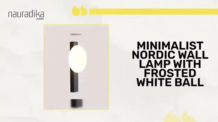 Minimalist Nordic Wall Lamp with Frosted White Ball showcased against a soft background.