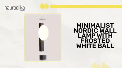 Minimalist Nordic Wall Lamp with Frosted White Ball featuring sleek modern design