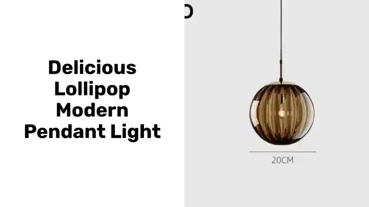 Delicious Lollipop Modern Pendant Light showcasing a unique design with a sleek finish and colorful glass balls.