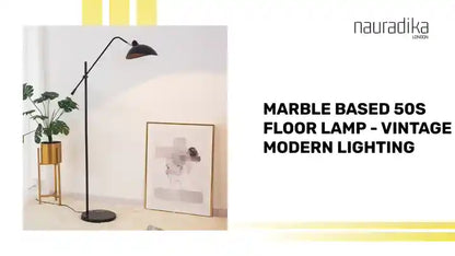 Marble Based 50s Floor Lamp - Vintage Modern Lighting by@Outfy