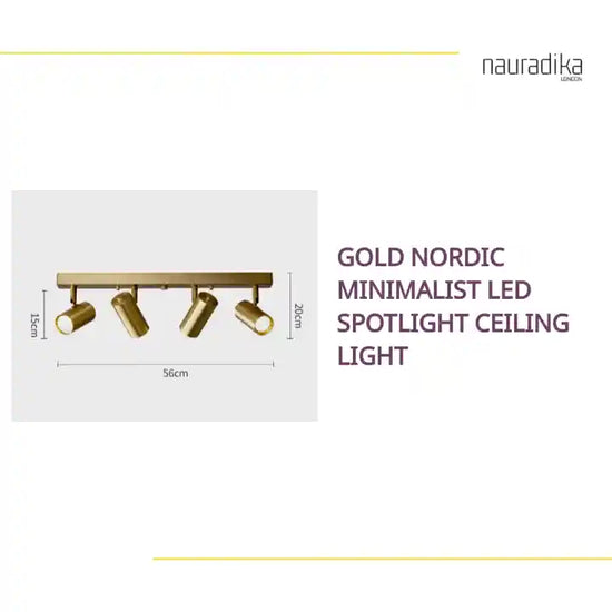 Gold Nordic Minimalist LED Spotlight Ceiling Light by@Outfy
