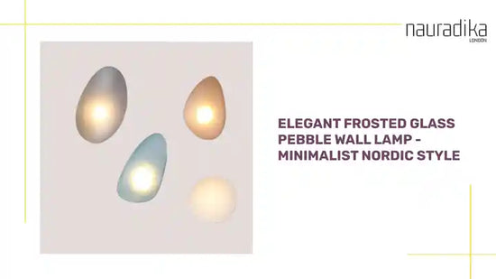 Elegant Frosted Glass Pebble Wall Lamp - Minimalist Nordic Style in various colors, showcasing ambient lighting and versatile design.