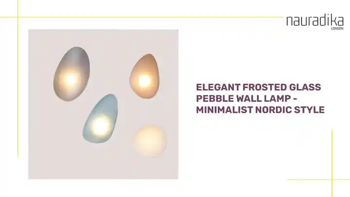 Elegant Frosted Glass Pebble Wall Lamp - Minimalist Nordic Style in various colors, showcasing ambient lighting and versatile design.