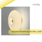 Radiant Modern Glass Wall Lamp showcasing elegant glass design with a captivating still light effect.