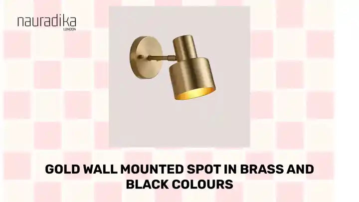 Gold Wall Mounted Spot in Brass and Black Colours by@Outfy