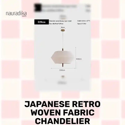 Japanese Retro Woven Fabric Chandelier by@Outfy