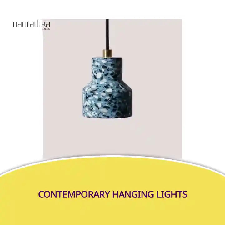 Contemporary Hanging Lights in modern Nordic style with colorful lampshade for stylish home decor.