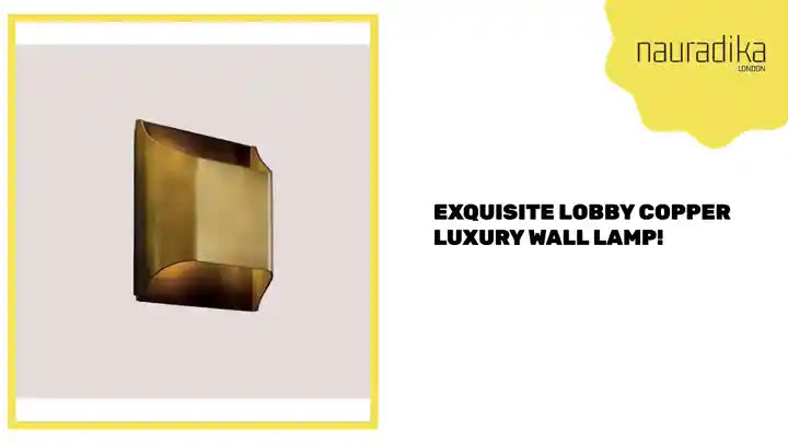 Exquisite Lobby Copper Luxury Wall Lamp! modern design for home or office, featuring dimmable lighting and sleek style.