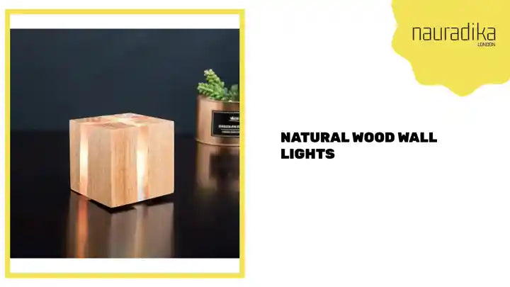 Natural Wood Wall Lights showcasing unique design with solid wood and resin.
