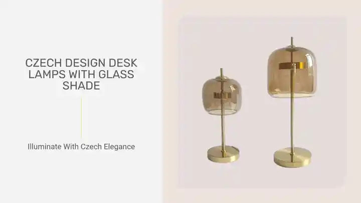 Czech Design Desk Lamps with Glass Shade showcasing elegant lighting solutions for modern spaces.