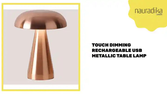 Touch Dimming Rechargeable USB Metallic Table Lamp by@Outfy