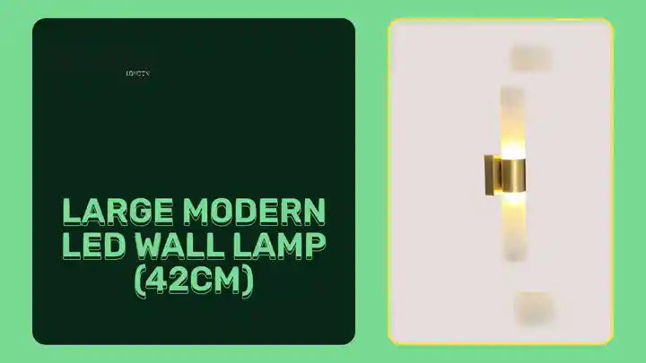 Large Modern LED Wall Lamp (42cm) showcased in a stylish setting with an elegant gold finish.