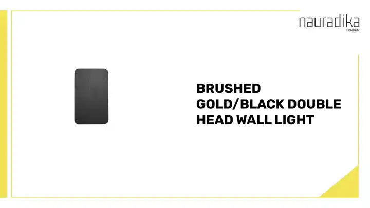Brushed Gold/Black Double Head Wall Light by@Outfy
