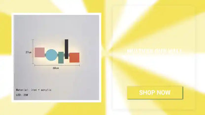 Multicolour Wall Totem LED geometric light by@Outfy