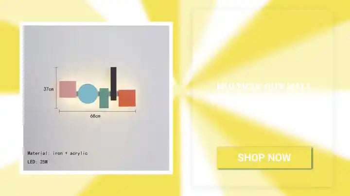 Multicolour Wall Totem LED geometric light by@Outfy