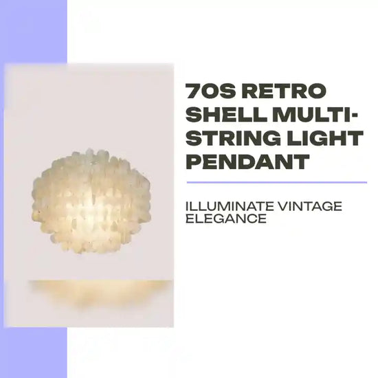 70s Retro Shell Multi-String Light Pendant with elegant shell accents and versatile lighting options, perfect for any space.