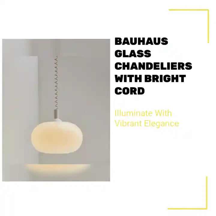 Bauhaus Glass Chandeliers with bright cord by@Outfy