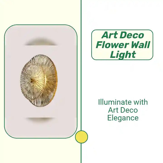 Art Deco Flower Wall Light with elegant design for cozy ambiance and versatile placement in homes and hotels.