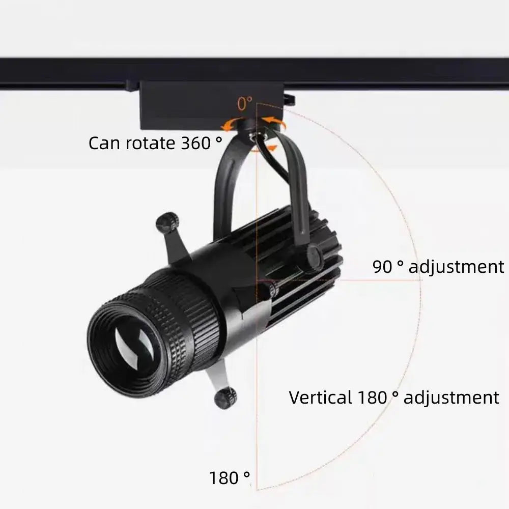 Rotatable Adjustable LED Spotlight with 360-degree rotation showcasing rotation and adjustment features.