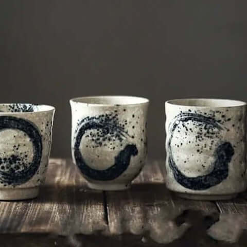 Mugs, Mugs, Mugs, Set of 2 Korean Traditional Ceramic Tea Cups