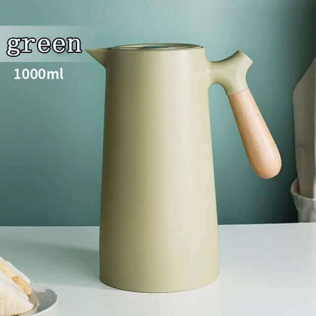  Thermal Coffee Carafe 1L Large Capacity Household Outdoor Small  Coffee Pot Vacuum Flask Glass Liner Thermos for Keeping Hot Coffee & Tea  (Color : Green): Home & Kitchen