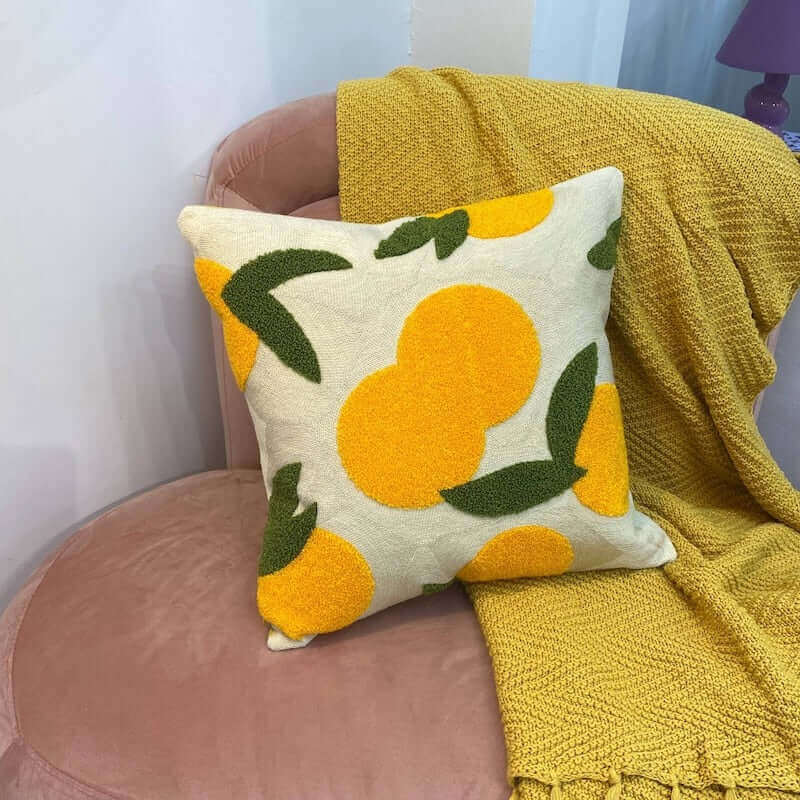 Lemon yellow cheap throw pillows