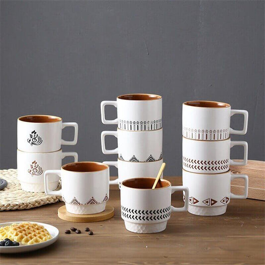 Mugs, Mugs, Mugs, Chic Sunday Porcelain - Mid-Century Modern Retro Coffee Cups